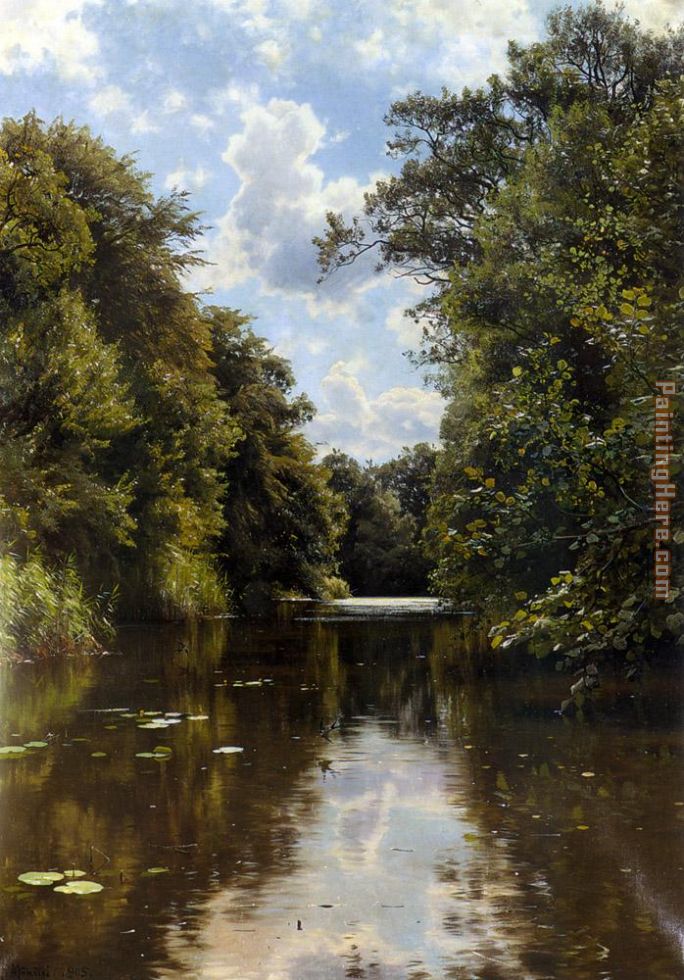 A Summer's Day painting - Peder Mork Monsted A Summer's Day art painting